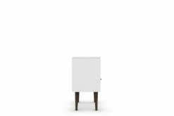 Liberty White And Rustic Brown Mid Century - Modern Nightstand 1.0 W/1 Cubby Space, 1 Drawer & Solid Wood Legs 10 Liberty White And Rustic Brown Mid Century - Modern Nightstand 1.0 W/1 Cubby Space, 1 Drawer & Solid Wood Legs -WALKER EDISON Shop 203AMC69 NS 2