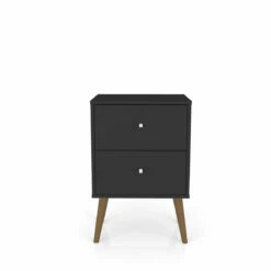 Liberty Mid Century - Modern Black Nightstand & 2.0 W/2 Full Extension Drawers -WALKER EDISON Shop 204AMC8 1