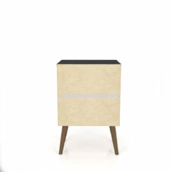 Liberty Mid Century - Modern Black Nightstand & 2.0 W/2 Full Extension Drawers -WALKER EDISON Shop 204AMC8 3