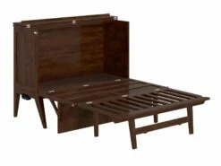 Northampton Murphy Bed (Chest Bed W/Desk) Antique Walnut -WALKER EDISON Shop AC783144 SILO TR2 30