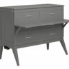 Northampton Murphy Bed (Chest Bed W/Desk) Antique Gray -WALKER EDISON Shop AC783149 SILO TR1 30
