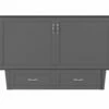 Chelsea Mid-Century Modern Queen Solid Wood Murphy Bed Chest W/Mattress In Grey -WALKER EDISON Shop AFI AC534149