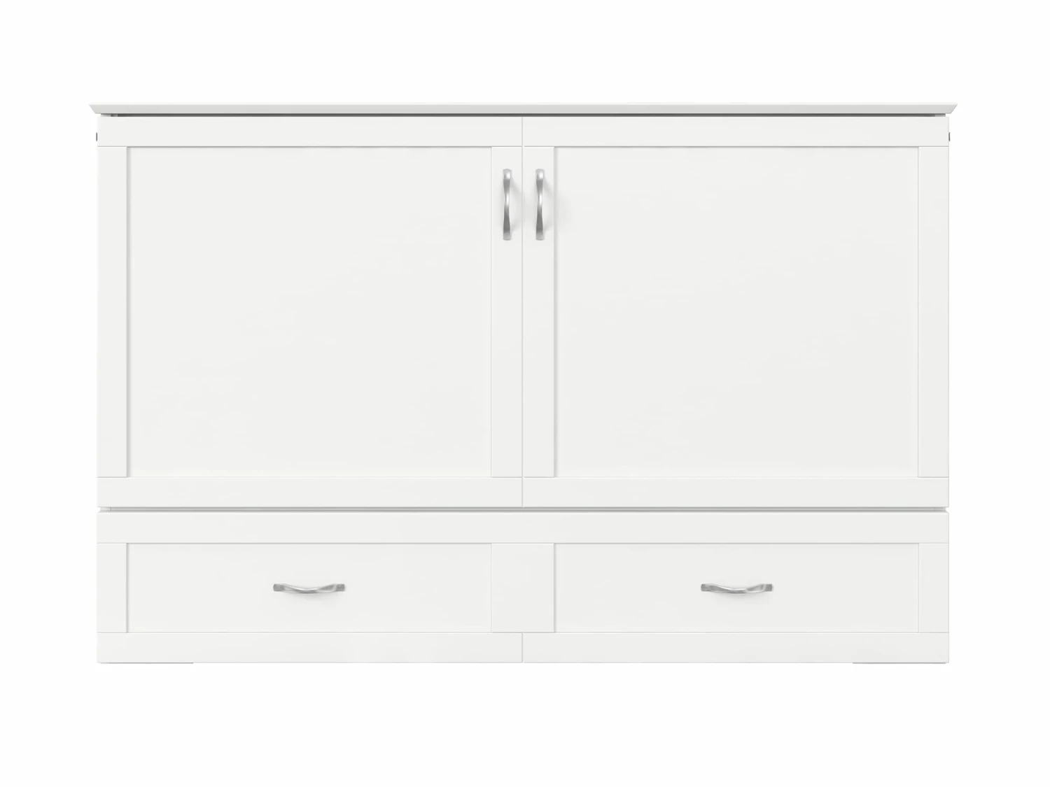 Raleigh Modern Queen Solid Wood Murphy Bed Chest W/Mattress In White 3 Raleigh Modern Queen Solid Wood Murphy Bed Chest W/Mattress In White