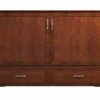 Raleigh Modern Queen Solid Wood Murphy Bed Chest W/Mattress In Walnut 2 Raleigh Modern Queen Solid Wood Murphy Bed Chest W/Mattress In Walnut -WALKER EDISON Shop AFI AC544144