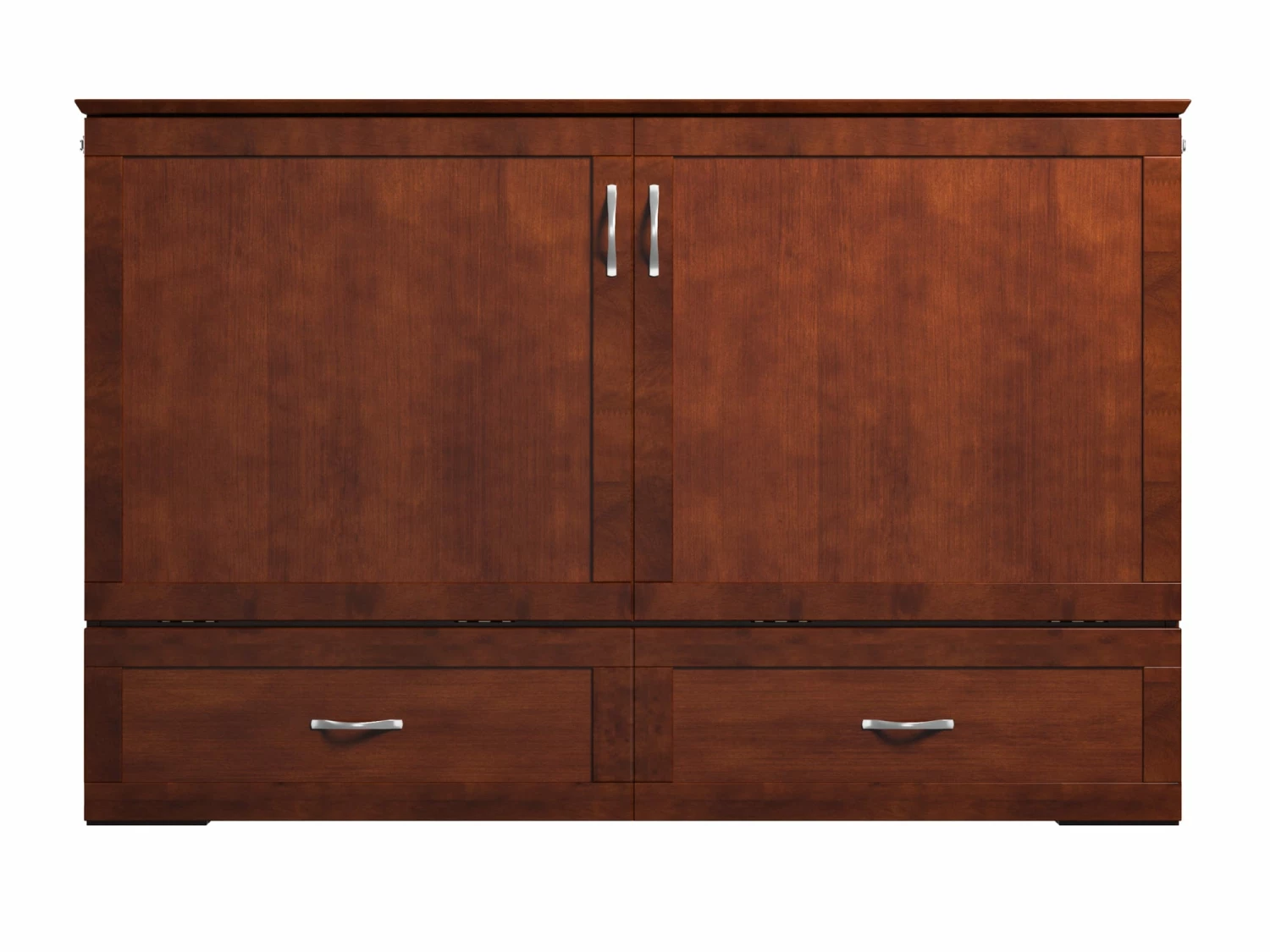Raleigh Modern Queen Solid Wood Murphy Bed Chest W/Mattress In Walnut 3 Raleigh Modern Queen Solid Wood Murphy Bed Chest W/Mattress In Walnut