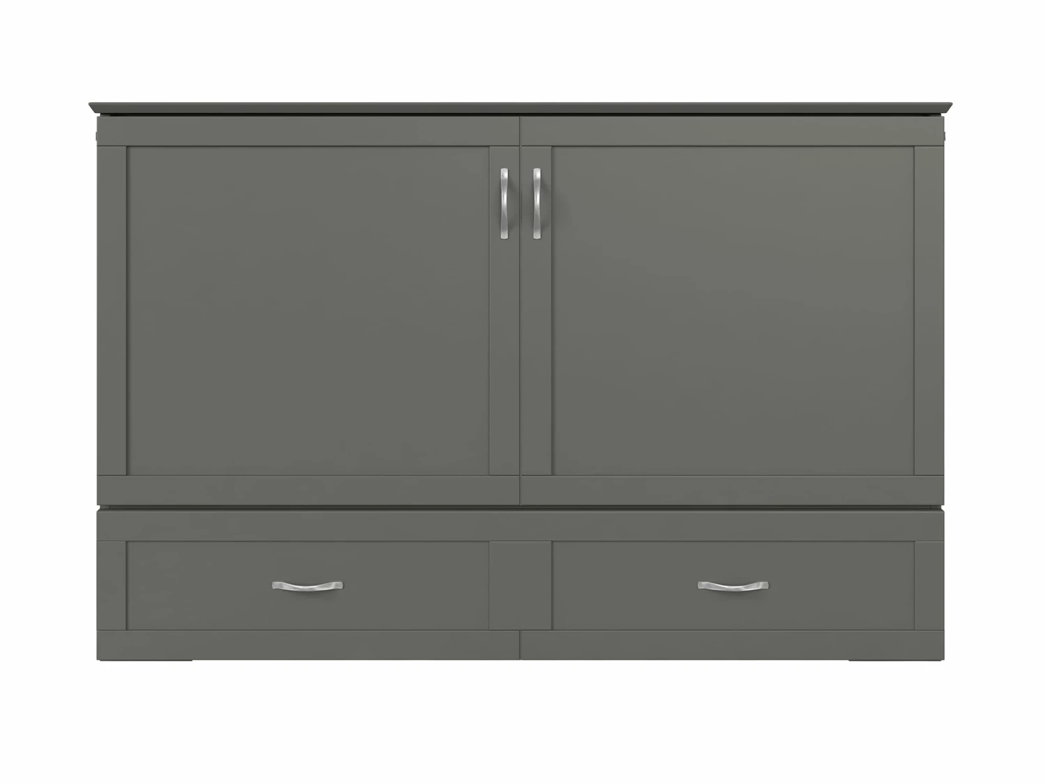 Raleigh Modern Queen Solid Wood Murphy Bed Chest W/Mattress In Grey 3 Raleigh Modern Queen Solid Wood Murphy Bed Chest W/Mattress In Grey