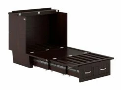 Sydney Twin Wood Murphy Bed Chest W/Storage Drawer & Charging Station In Espresso 10 Sydney Twin Wood Murphy Bed Chest W/Storage Drawer & Charging Station In Espresso -WALKER EDISON Shop AFI AC562141 2