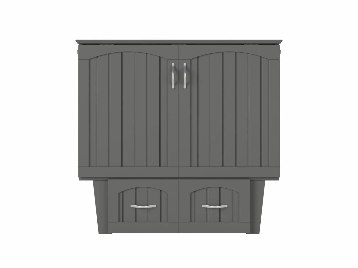 Sydney Twin Wood Murphy Bed Chest W/Storage Drawer & Charging Station In Grey 3 Sydney Twin Wood Murphy Bed Chest W/Storage Drawer & Charging Station In Grey