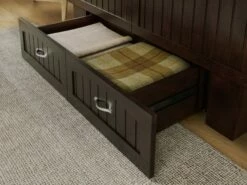 Sydney Modern Coastal Queen Solid Wood Murphy Bed Chest W/Mattress In Espresso -WALKER EDISON Shop AFI AC564141 5