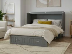 Sydney Modern Coastal Queen Solid Wood Murphy Bed Chest W/Mattress In Grey 12 Sydney Modern Coastal Queen Solid Wood Murphy Bed Chest W/Mattress In Grey -WALKER EDISON Shop AFI AC564149 4