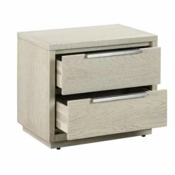 Abbey 2 Drawer Nightstand In Grey Oak Wood -WALKER EDISON Shop AL LCAJLAGR 2