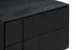 Carnaby 2 Drawer Nightstand In Black Brushed Oak & Bronze -WALKER EDISON Shop AL LCCFLABL 3