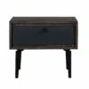 Cross Solid Oak & Metal Nightstand 1 Cross Solid Oak & Metal Nightstand -WALKER EDISON Shop AL LCCRLAOA