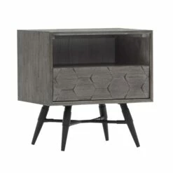 Makena 1 Drawer Nightstand In Grey Acacia Wood -WALKER EDISON Shop AL LCMKLATG 1