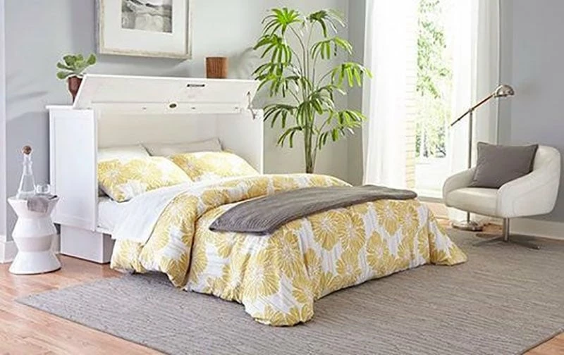 NYC Deal Madrid Queen Murphy Cabinet Bed White Wire Brush 4 NYC Deal Madrid Queen Murphy Cabinet Bed White Wire Brush - Image 2