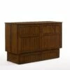 The Alpine Queen Murphy Cabinet Bed Heritage Brown -WALKER EDISON Shop Alpine Murphy Heritage Brown 1