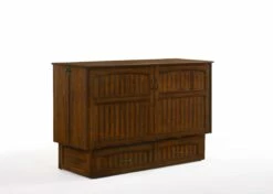 The Alpine Queen Murphy Cabinet Bed Heritage Brown