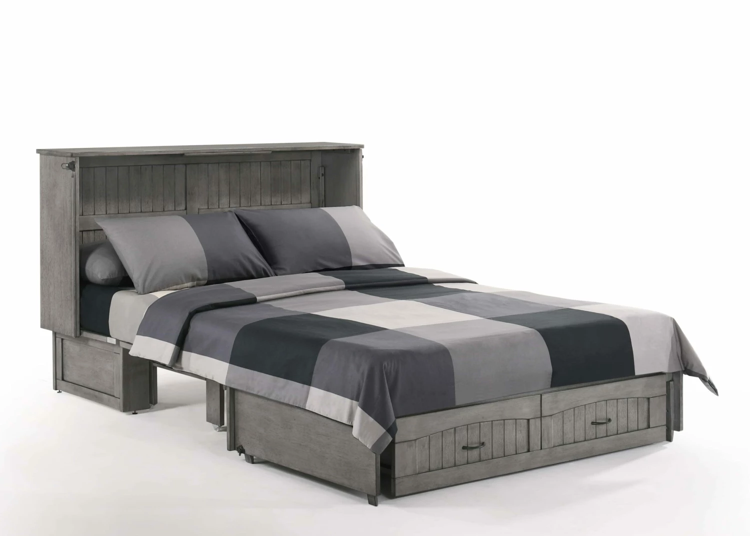 The Alpine Queen Murphy Cabinet Bed Rustic Gray 4 The Alpine Queen Murphy Cabinet Bed Rustic Gray - Image 2
