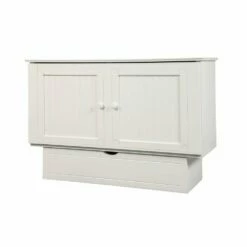 Cottage Queen Murphy Cabinet Bed White