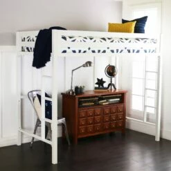 Walker Edison Bentley Twin Loft Bed - White