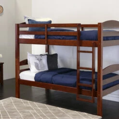 Walker Edison Carolina Twin Over Twin Bunk Bed - Espresso