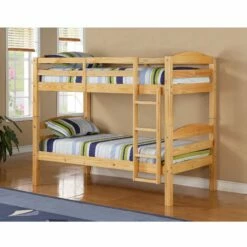 Walker Edison Carolina Twin Over Twin Bunk Bed - Natural