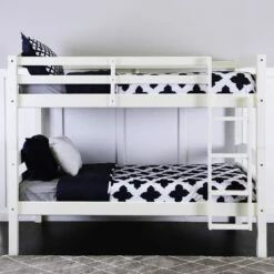 Walker Edison Carolina Twin Over Twin Bunk Bed - White
