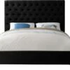 Cruz Velvet Black Bed -WALKER EDISON Shop CRUZ BLACK 1