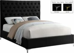 Cruz Velvet Black Bed -WALKER EDISON Shop CRUZ BLACK 2