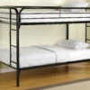 Morgan Contemporary Twin Black Metal Bunk Bed -WALKER EDISON Shop CST 2256K