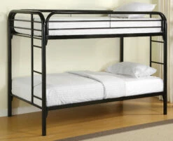 Morgan Contemporary Twin Black Metal Bunk Bed