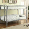 Morgan Twin Over Twin Silver Bunk Bed