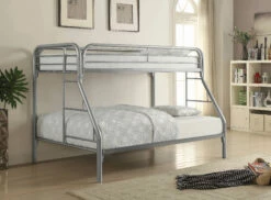 Morgan Twin Over Full Silver Bunk Bed