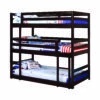 Sandler Cappuccino Triple Bunk Bed 1 Sandler Cappuccino Triple Bunk Bed -WALKER EDISON Shop CST 400302