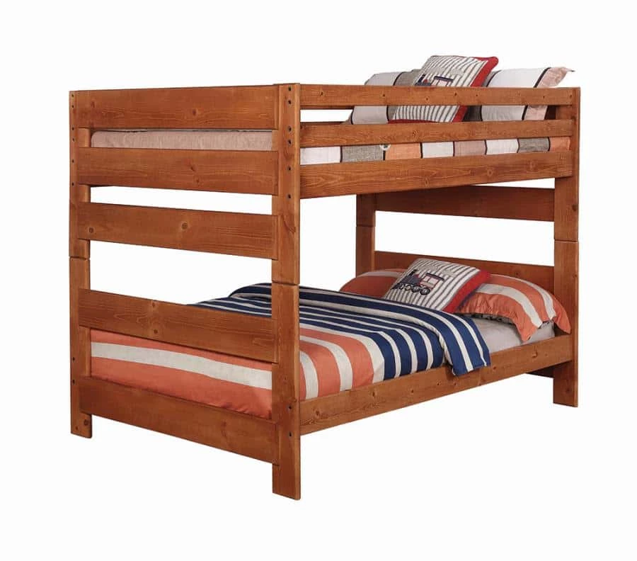 Wrangle Hill Amber Wash Full Over Full Bunk Bed 3 Wrangle Hill Amber Wash Full Over Full Bunk Bed