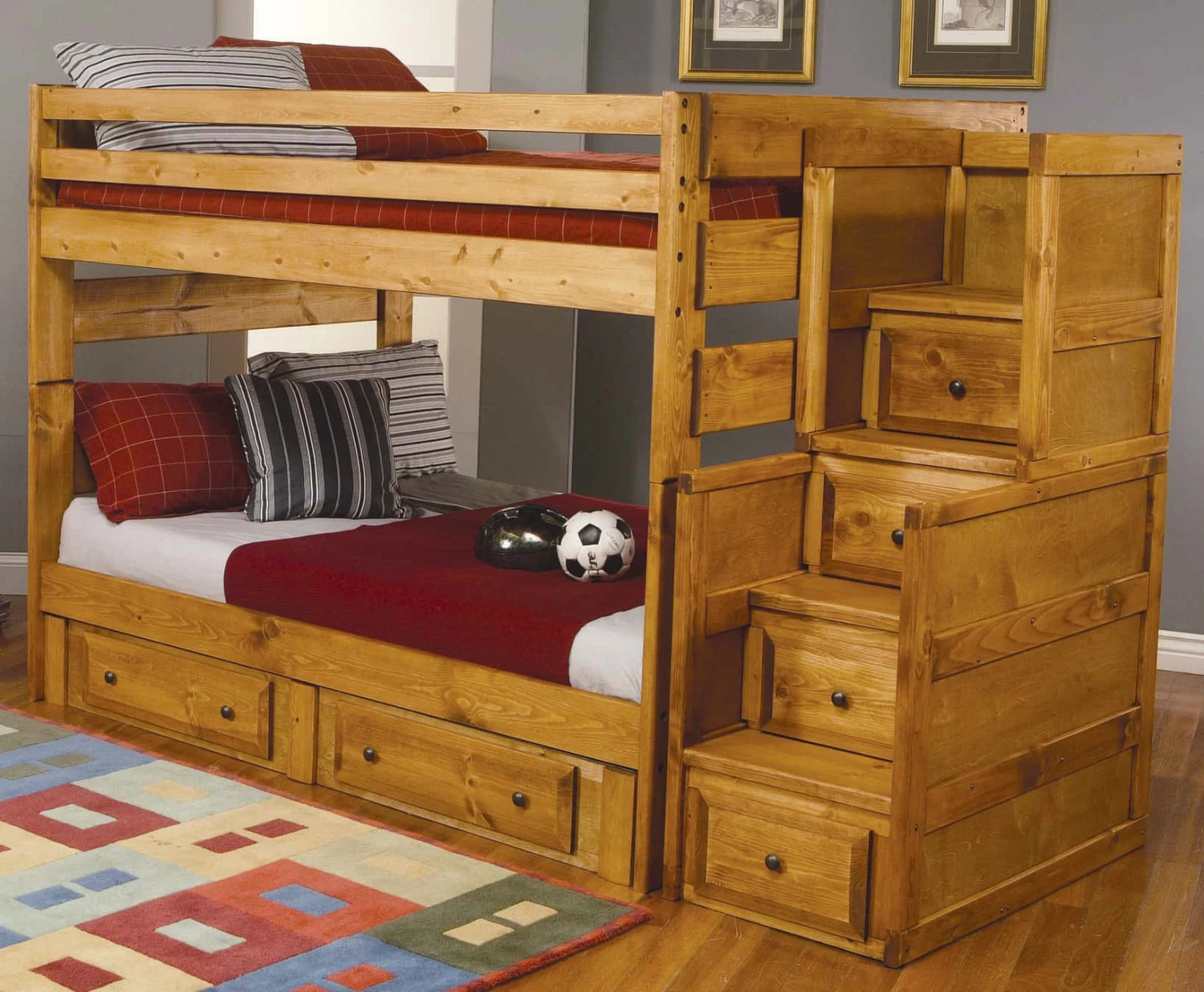 Wrangle Hill Amber Wash Full Over Full Bunk Bed 7 Wrangle Hill Amber Wash Full Over Full Bunk Bed - Image 5