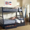 Ashton Navy Twin Over Full Bunk Bed