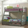 Ashton Gray Twin Over Full Bunk Bed -WALKER EDISON Shop CST 460182