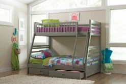 Ashton Gray Twin Over Full Bunk Bed