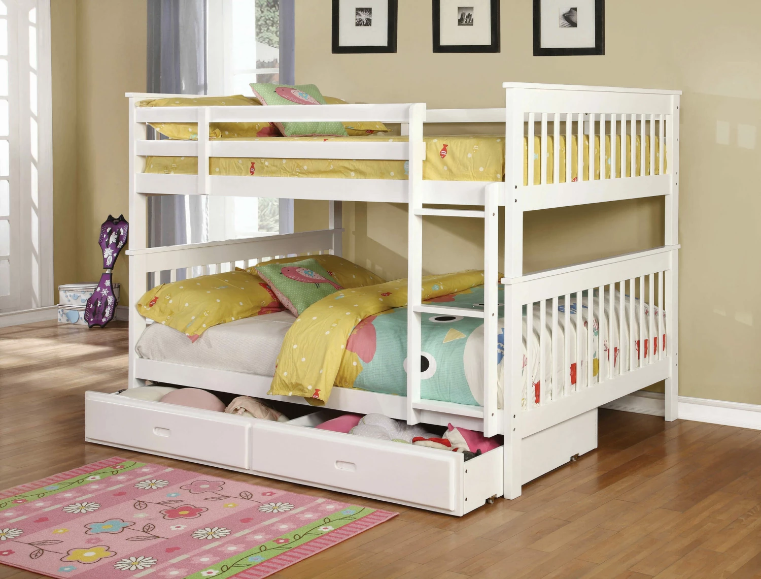 Chapman Traditional White Full Over Full Bunk Bed 4 Chapman Traditional White Full Over Full Bunk Bed - Image 2