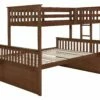 Atkin Weathered Walnut Twin XL Over Queen Bunk Bed