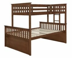 Atkin Weathered Walnut Twin XL Over Queen Bunk Bed