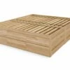 Captains Bed With Double Layer Drawers - Queen Size - Eco-Friendly Solid Beech Wood -WALKER EDISON Shop Captain Bed Full 12 Drawer Natural 1