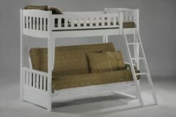 Cinnamon Futon Bunk Bed -WALKER EDISON Shop Cinnamon Futon Bunk White