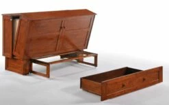 Clover Queen Murphy Cabinet Bed Cherry -WALKER EDISON Shop Clover Cabinet Murphy Bed 2 2