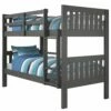 Twin/Twin Mission Bunkbed Dark Grey -WALKER EDISON Shop DT 1010 3TTDG