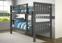 Twin/Twin Mission Bunkbed Dark Grey 7 Twin/Twin Mission Bunkbed Dark Grey -WALKER EDISON Shop DT 1010 3TTDG 2