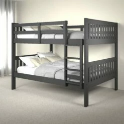 Full/Full Mission Bunk Bed Dark Grey -WALKER EDISON Shop DT 1015 3FFDG 2