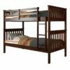 Twin/Twin Mission Bunk Bed With Trundle Bed Cappuccino Finish -WALKER EDISON Shop DT 120 3 TTCP 503 CP