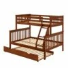 Twin/Full Mission Bunkbed With Trundle Bed Light Espresso -WALKER EDISON Shop DT 122 3 TFE 503 E